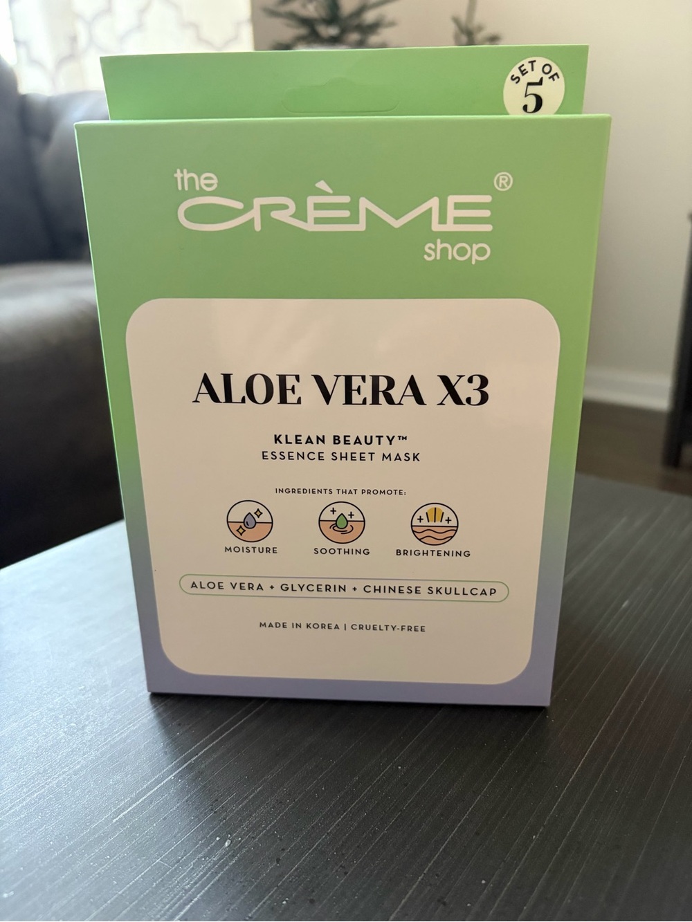 The Crème Shop Aloe Vera X3 Essence Sheet Mask - Set of 5